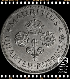 Km 27 Maurício, Ilha 1/4 Rupee 1950 SOB/FC Escassa # George VI ©