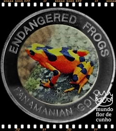 Km 94 Malawi (Malaui) 10 Kwacha 2010 XFC Proof Multicolorida Prata Folheada Muito Escassa # Sapos em Perigo - Ouro Panamenho ©
