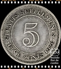 Km 36 Malaia Britânica 5 Cents 1926 BC Prata # Rei George V © - comprar online