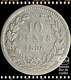Km 116 Holanda 10 Cents 1896 REG Prata Muito Escassa ©