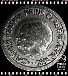 X#302 Holanda 5 Cents 1980 XFC Escassa # Rainha Beatrix e Príncipe Claus ©