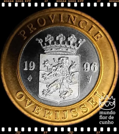 Holanda Medalha da Província de Overijssel cunhado pela Casa da Moeda da Holanda # 1996 XFC Bimetálica ©