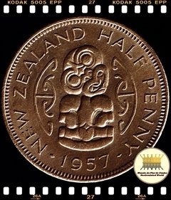 Km 23.2 Nova Zelandia 1/2 Penny (Nós Temos Mais de Uma Data # Favor Escolher uma Data Abaixo e o Estado de Conservação) 1957 1963 1965 ®