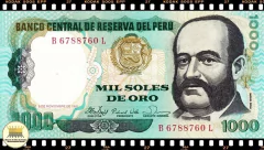 P122a Peru 1000 Soles de Oro 05/11/1981 FE na internet