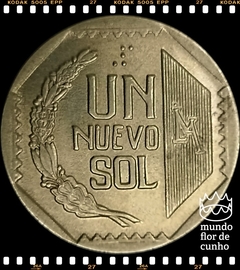 Km 308.1 Peru 1 Nuevo Sol 1991 LIMA FC # Moeda com Braile ©