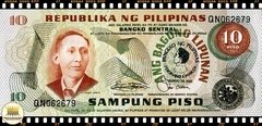 P167a Filipinas 10 Piso ND (1981) FE # Eleição Ferdinand E. Marcos em 30/06/1981