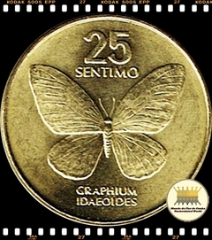 Km 241.2 Filipinas 25 Sentimos 1994 XFC # Borboleta (Graphium idaeoides) ®
