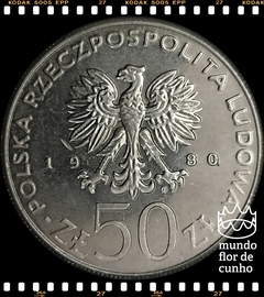 Km 117 Polônia 50 Zlotych 1980 # Série Governantes Poloneses - Kazimierz Odnowiciel I © na internet