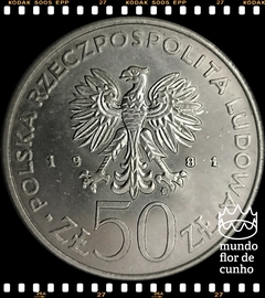 Km 122 Polônia 50 Zlotych 1981 MW FC # Série Líderes Militares da Polônia na Segunda Guerra Mundial - General Broni Wladislaw Sikorski © na internet