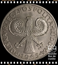Km 55 Polônia 10 Zlotych 1965 MW FC # 700º Aniversário de Varsóvia - Pilar de Sigismund © - comprar online