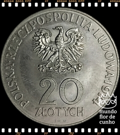 Km 70 Polônia 20 Zlotych 1974 MW XFC # 25º Aniversário - Aniversário da COMECON © na internet