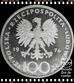 Km 82 Polônia 100 Zlotych 1976 MW XFC Proof Prata # Tadeusz Kosciuszko © - comprar online