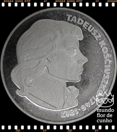 Km 82 Polônia 100 Zlotych 1976 MW XFC Proof Prata # Tadeusz Kosciuszko ©