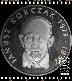 Km 94 Polônia 100 Zlotych 1978 MW XFC Proof Prata # Janusz Korczak ©