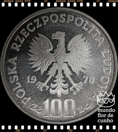 Km 94 Polônia 100 Zlotych 1978 MW XFC Proof Prata # Janusz Korczak © - comprar online