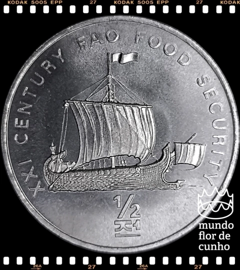 Km 191 Coréia do Norte 1/2 Chon 2002 XFC F.A.O. (FAO) # Navio Antigo ®