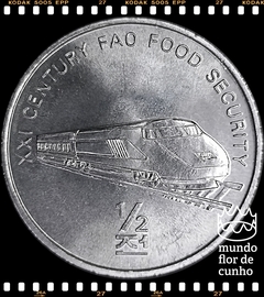 Km 193 Coréia do Norte 1/2 Chon 2002 XFC F.A.O (FAO) # Trem Moderno ®