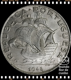 Km 581 Portugal 5 Escudos 1948 Prata FC ©