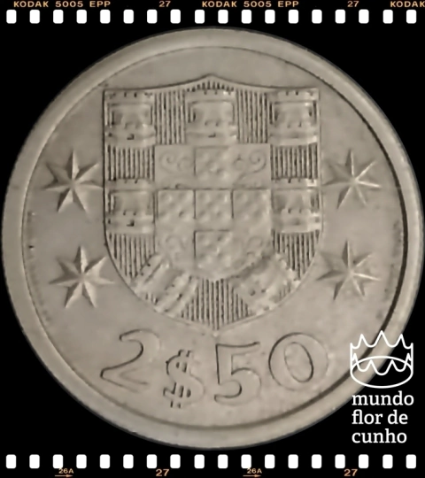 Km 590 Portugal 2 1/2 Escudos 1967 FC ©