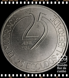 Km 623 Portugal 25 Escudos ND (1984) XFC # 10º Aniversário da Revolução ®