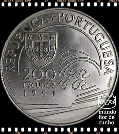 Km 658 Portugal 200 Escudos 1991 INCM XFC # Colombo e Portugal ® - comprar online
