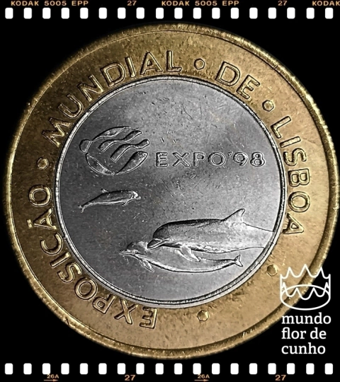 Km 694 Portugal 200 Escudos 1997 INCM XFC Bimetálica Escassa # Expo Mundial de Lisboa '98