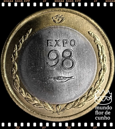 Km 706 Portugal 200 Escudos 1999 INCM XFC Bimetálica # Expo Internacional do Ano dos Oceanos 98 ®