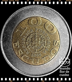 Km 722.2 Portugal 100 Escudos 1999 INCM XFC Bimetálica Escassa # UNICEF - República PORTUGUSA (ERRO) ®