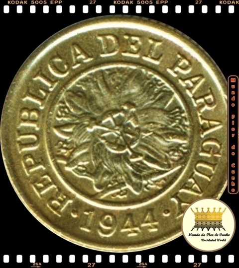 Km 21 Paraguai 5 Centimos 1944 XFC ©