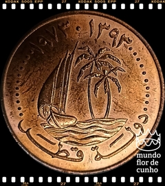 Km 1 Catar 10 Dirhams AH 1393 - 1973 XFC # 1° Moeda Cunhada no País © - comprar online