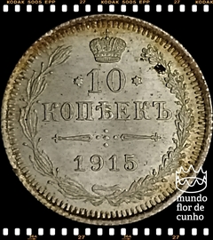 Km 20a.3 Russia 10 Kopeks 1915 Prata # Com leve pátina © na internet