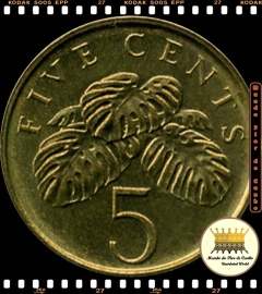 Km 99 Singapura (Cingapura) 5 Cents 1995 XFC ©