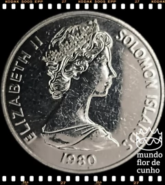 Km 4 Salomão, Ilhas 10 Cents 1980FM(M) Muito Escassa # Elizabeth II © na internet
