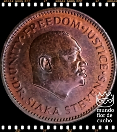 Km 31 Serra Leoa 1/2 Cent 1980 XFC # Dr. Siaka Stevens © - comprar online