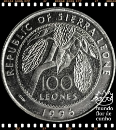 Km 46 Serra Leoa 100 Leones 1996 XFC Proof # Frutos de Cacau ©