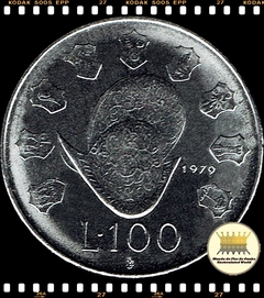Km 95 San Marino 100 Lire 1979 R XFC Escassa # Série Símbolos do Estado de San Marino - Capacete ®