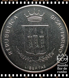 Km 150 San Marino 50 Lire 1983 R XFC Escassa # Série Ameaça de Guerra Nuclear - Monstro da Guerra Ameaça a Mulher © na internet