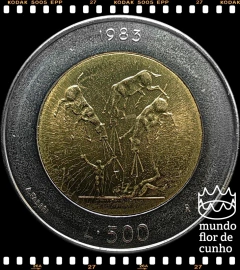 Km 153 San Marino 500 Lire 1983 R XFC Bimetálica Escassa # Série Ameaça de Guerra Nuclear - O Apocalipse © - comprar online