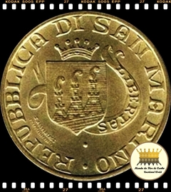 Km 238 San Marino 200 Lire 1989 R XFC # Série Dezesseis Séculos de História - Perfil do Monte © - comprar online