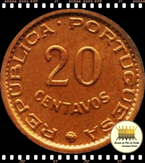 Km 16.1 São Tomé & Príncipe 20 Centavos 1962 XFC Escassa ©