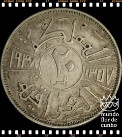 Km 106 Iraque 20 Fils AH 1357-1938 MBC Prata # Rei Ghazi I ©