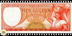 P121b Suriname 10 Gulden 01/09/1963 FE na internet