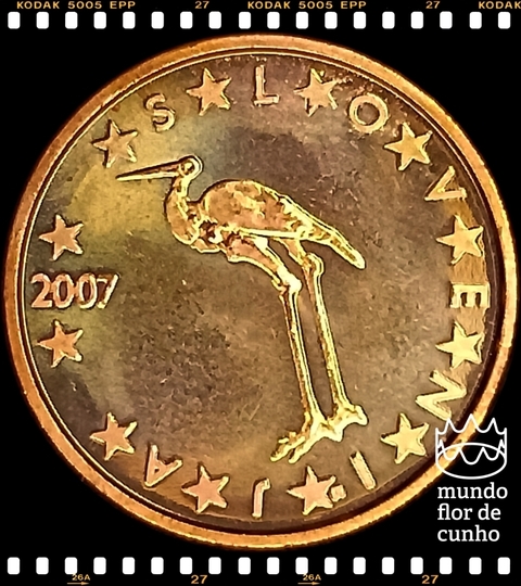 Km 68 Eslovênia 1 Euro Cent 2007 XFC ©