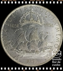 Km 807 Suécia 2 Kronor ND(1938)G Prata ©