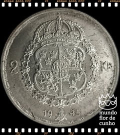 Km 815 Suécia 2 Kronor 1945g Prata # Gustaf V © - comprar online