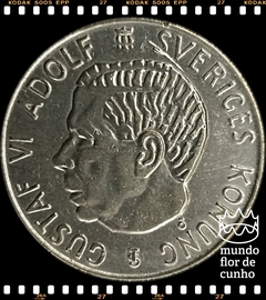 Km 826 Suécia 1 Krona 1954ts FC Prata # Gustaf VI © - comprar online