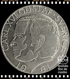 Km 852 Suécia 1 Krona 1981u ©