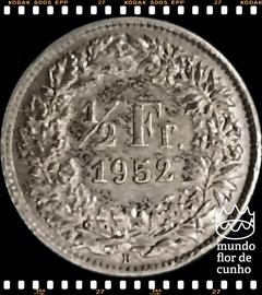 Km 23 Suiça 1/2 Franc 1952B SOB Prata © - comprar online