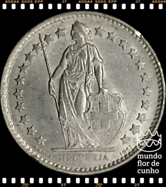 Km 23 Suiça 1/2 Franc 1956B FC Prata © na internet