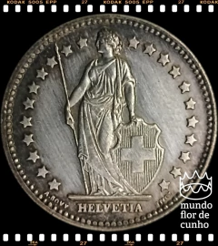 Km 24 Suiça 1 Franc 1952B SOB Prata © na internet